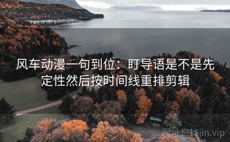 风车动漫一句到位:盯导语是不是先定性然后按时间线重排剪辑 风车动漫一句到位:盯导语是不是先定性然后按时间线重排剪辑