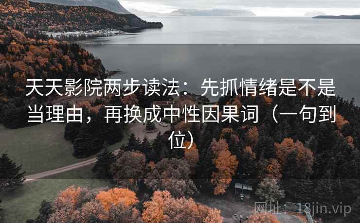 天天影院两步读法：先抓情绪是不是当理由，再换成中性因果词（一句到位）
